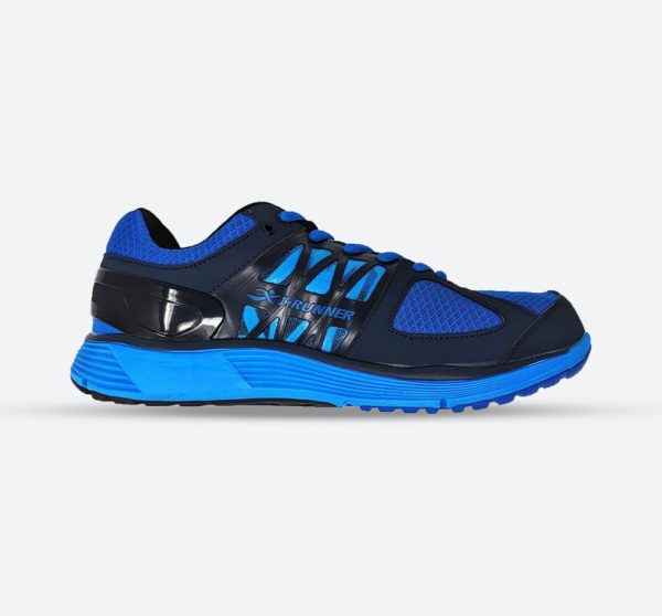 Mens Wide Fit I-Runner Noble Sneakers, Blue / 8 / 4E