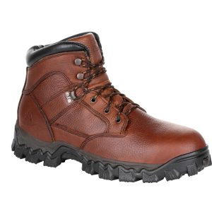 <p>An key feature of the R6003 Work Boot is its Rocky Waterproof construction. It combines a waterproof inner layer with the upper providing a barrier that helps keep water out and feet dry.</p><p>A key comfort feature of the R6003 is its contoured removable polyurethane cushion insole providing direct underfoot cushion comfort. The polyurethane material used in its insole is known for its cushioning while not bottoming out features. Some open celled foams feel very comfortable to the initial touch