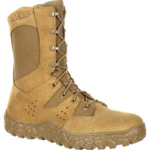 <p>The Rocky® S2V Predator Military Boot is a high quality Coyote Brown boot that wears comfortable even in the toughest of conditions. This boot can be worn with all applicable Operational Camouflage Pattern variations and is uniform-compliant in settings that call for a GSA/TAA compliant boot. Made of flash-resistant