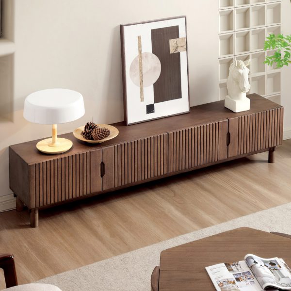 this media console will be the highlight of your home decor and perfect for up to 80 inch TV.color:Brown