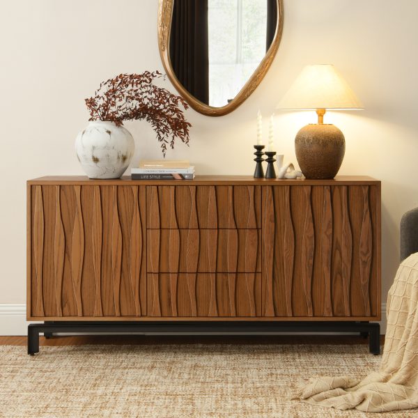 offering ample hidden storage. The sleek