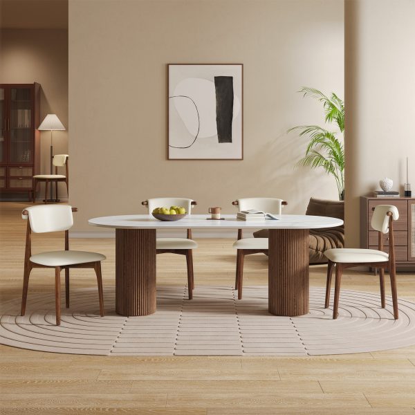 perfectly blend mid-century style with modern comfort. They offer durability and elegance for every gathering.color:Brown