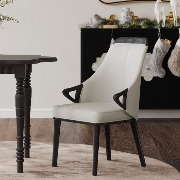 mounted on black solid ash wood legs for a stable