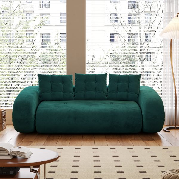 it can transform any living room into a luxurious lounge. The sofa bed is in stock for prompt delivery.color:Green