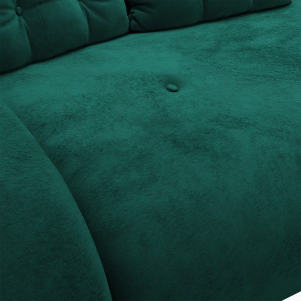 In Stock Modern Velvet Upholstered Sofa Convertible Compression Couch - Image 6