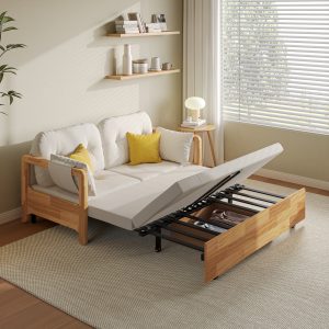 this piece seamlessly transitions from a comfortable couch to a practical bed. Enjoy breathable