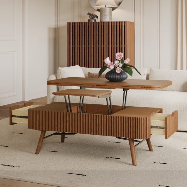 while the fluted base adds tactile depth. color:Brown