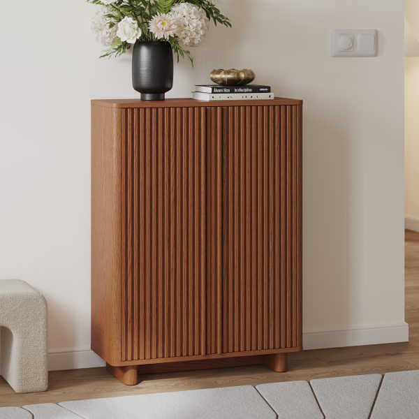 concealing ample adjustable shelving for an organized entryway. Combines functionality with a touch of contemporary elegance.capacity for shoes:8-12 Pairs