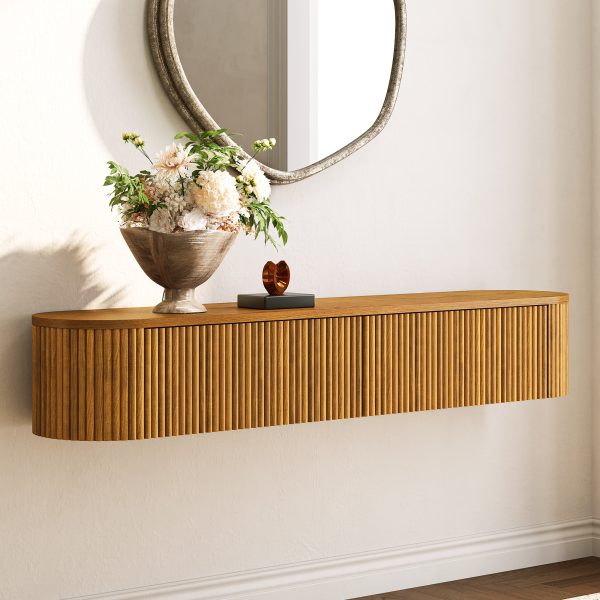 features a stunning fluted design that adds texture and sophistication to any entryway. Its sleek