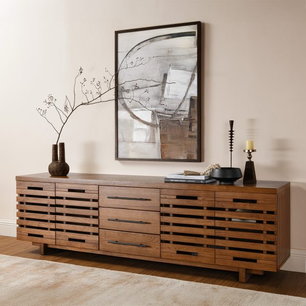 adjustable shelves for versatile storage & spacious drawers to keep essentials organized.color:Brown
