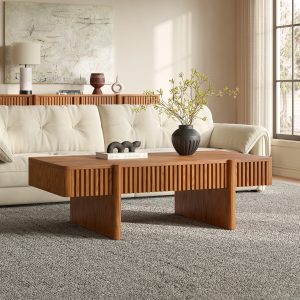 it showcases warm and natural wood grain textures. Moreover
