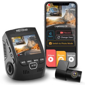 2.4” LCD | 170 Degree | Wide Angle Dual Channel | Dashboard Camera Recorder | Car Dash Cam with Rear Camera | Supercapacitor | G-Sensor | WDR | Loop Recording | Mobile App | Supports up to 512GB | Smart Hardwire Kit & 32GB Memory Card Included
