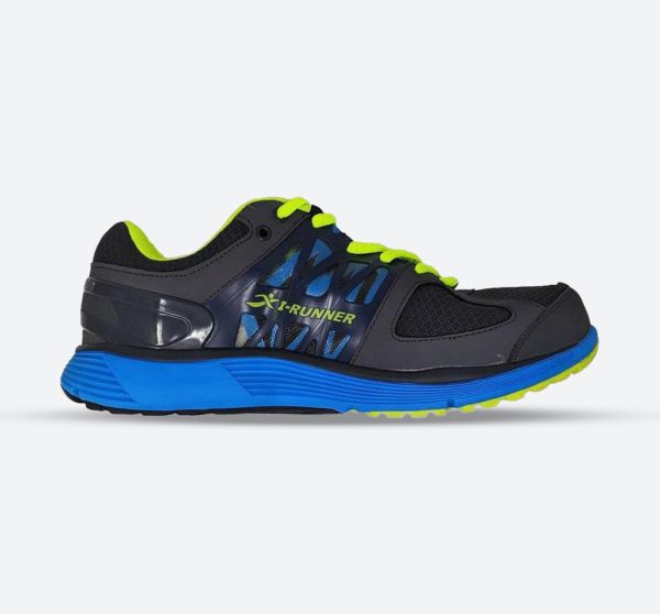 Mens Wide Fit I-Runner Ross Sneakers, Grey / 8 / 6E