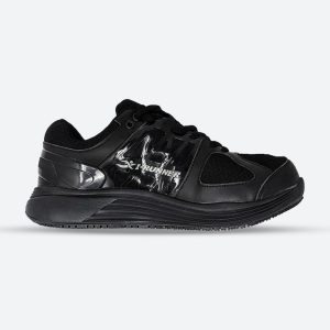 Mens Wide Fit I-Runner Pro Mesh Sneakers, Black / 8 / 6E