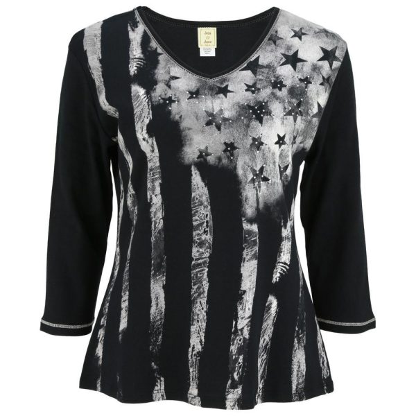 Old Glory Baby Rib Top - Black - S