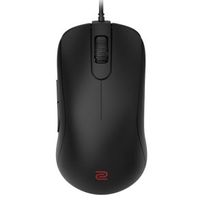 Shorter overall length to easily wrap around and hold the mouse. Space between the palm and back edge of the mouse for move freelom in vertical movements