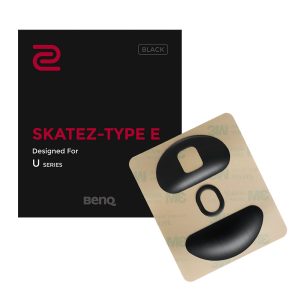 Type E Black are replacement mousefeet for ZOWIE U2; controlling glide; 0.5mm thick; made of 100% pure teflon to ensure a smooth mousing experience