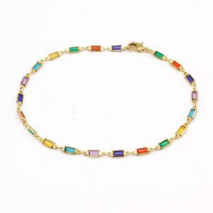 <ul><li>18K Gold Plated Anklet High Polish Finish Lifetime Guarantee</li><li>Great Gift</li><li>Add a hint of luxury to your ensemble with this anklet bracelet<br /></li><li>10 Inches Perfect Length For an ankle bracelet</li><li>Perfect accessory to wear to the beach a must have</li><li>Made in Brazil</li></ul>