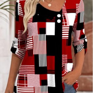 Color:Deep Red;<br />Size:M;<br />Size:L;<br />Size:XL;<br />Size:XXL;<br />Package Contents:1 X Blouse;<br />Occasion:Casual;<br />Style:Bohemian;<br />