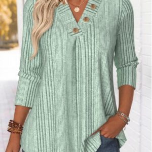 Color:Sage Green;<br />Size:S;<br />Size:M;<br />Size:L;<br />Size:XL;<br />Size:XXL;<br />Package Contents:1 X T Shirt;<br />Occasion:Casual;<br />Style:Bohemian;<br />