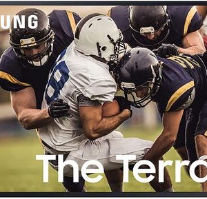 Enjoy your favorite HDR 4K UHD content in outdoor areas with partial sunlight or full shade with the Samsung The Terrace LST7T 55" Class HDR 4K UHD Smart Outdoor QLED TV. It supports HDR10 & HDR10+ 4K UHD video and features an IP55 rated weather-resistant design to protect its internal components from most weather conditions and temperatures ranging from -22 to 122degF. Anti-reflection technology helps improve visibility during daylight hours; visibility is further enhanced by the TV's high brightness output. With Wi-Fi and HDBaseT Ethernet connectivity built-in