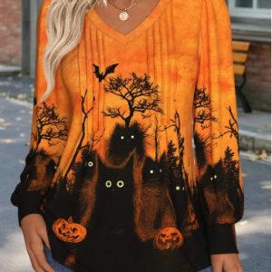 Color:Orange;<br />Size:S;<br />Size:M;<br />Size:L;<br />Size:XL;<br />Size:XXL;<br />Package Contents:1 X T Shirt;<br />Occasion:Casual;<br />Style:Bohemian;<br />