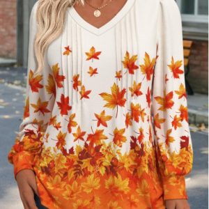 Color:Orange;<br />Size:S;<br />Size:M;<br />Size:L;<br />Size:XL;<br />Size:XXL;<br />Package Contents:1 X T Shirt;<br />Occasion:Casual;<br />Style:Bohemian;<br />