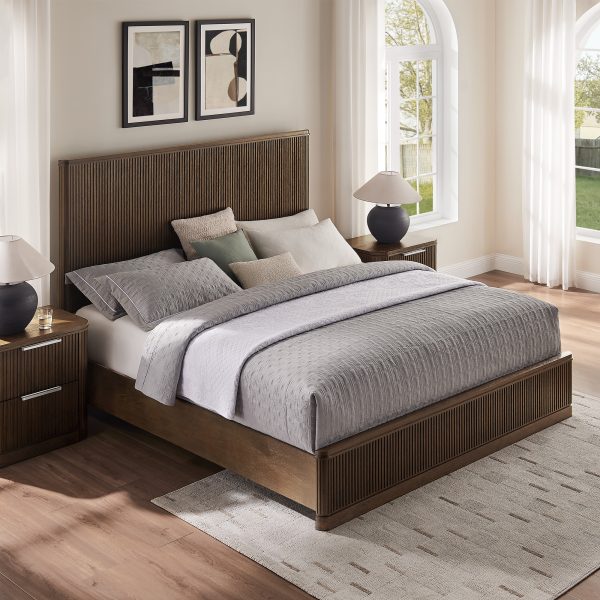 offering durability and timeless style for your bedroom.color:Dark Brown