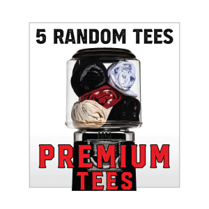 <p>NEW! 5 Random Premium Tees are here! Our Random bundles are VERY popular so we decided it was time to let the premium tee fans have a crack at some randomly picked cool-ass styles...So here's the deal...when we sell a shirt and it sells out in more than 3-5 sizes we move it into a bin we call "assorted"