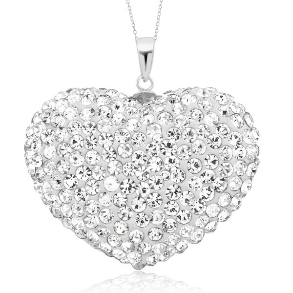 * 18kt White Gold Plated* Crystal Stones* Comfort Fix* Comes with an 18-inch cable chain
