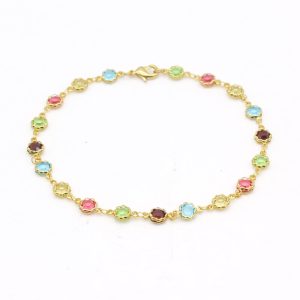 <ul><li>18K Gold Plated Anklet High Polish Finish Lifetime Guarantee</li><li>Great Gift</li><li>Add a hint of luxury to your ensemble with this anklet bracelet<br /></li><li>10 Inches Perfect Length For an ankle bracelet</li><li>Perfect accessory to wear to the beach a must have</li><li>Made in Brazil</li></ul>