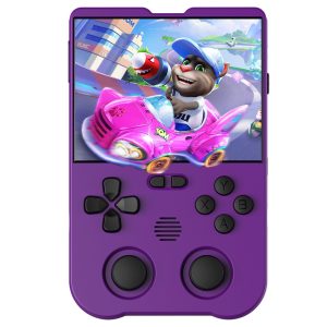AMPOWN XU10 Handheld Game Console 3.5-inch 256GB TF Card Linux 10000+ Games - Purple