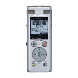 The new DM‑720 is the perfect product for you when looking for an entry level business voice recorder to support you and your business.  Elegant silver metal design meets high quality features like the TRESMIC System by Olympus. Thus you will find a clever device with top sound quality. The usability is easy to understand and provides convenient handling.   Equipped with an microSD‑Card slot