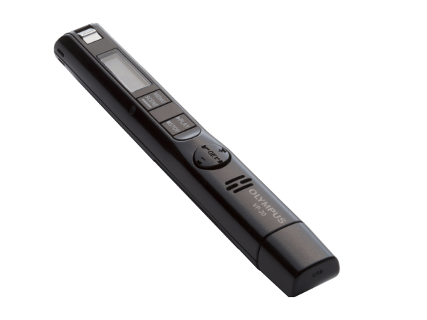 The slim‑sized VP‑20 marks a revolution in digital voice recording. Like a pencil