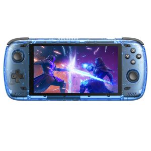 AYN Odin 2 Handheld Game Console Snapdragon 8Gen2 CPU Android 13 1080p 6-inch Touchscreen 8000mAh Battery 12GB LPDDR5x RAM 256GB UFS4.0 Storage WiFi 7 Bluetooth 5.3 - Clear Blue