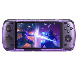 AYN Odin 2 Handheld Game Console Snapdragon 8Gen2 CPU Android 13 1080p 6-inch Touchscreen 8000mAh Battery 12GB LPDDR5x RAM 256GB UFS4.0 Storage WiFi 7 Bluetooth 5.3 - Clear Purple