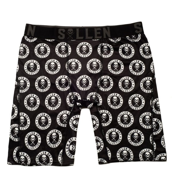 Our badge on a boxer? Don't miss these.   4-Way Stretch Fabric  Sullen Branded Jacquard Waistband  92% Polyester 8% Spandex      BOXER SIZE SCALE:   S - (28-30)  M - (30-32)  L - (33-35)  XL - (36-38)  2X - (40-42)   Please note: this item is final sale. No refunds or exchanges can be completed for the boxers. 
