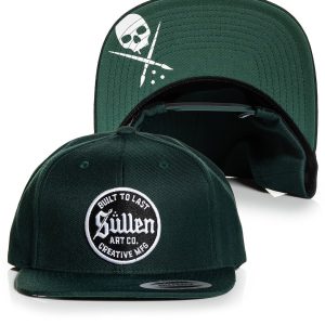 <div>The Built Snapback has a front sewn on patch and the Sullen Badge on the underbill! </div> <ul> <li>Flex-Fit Snapback </li> <li>Polyester/Wool blended body </li> <li>Woven patch center front </li> <li>Woven label at back </li> <li>Imported </li> </ul>