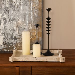 travertine tray rectangular decorative natural for living room