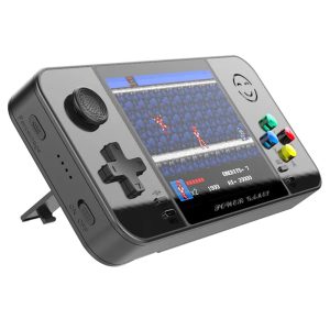 D41 2-in-1 Handheld Game Console Power Bank 3.5 inch LCD Screen 500 Games Built-in USB Cable and 3 Date Cables for Mobile Phone Charging Support Dual Gamepads Connection and HD Output 8000mAh Battery - Black
