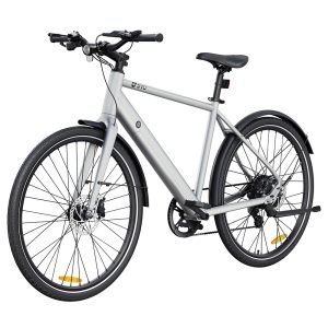 DYU Stroll 1 Electric Bike 250W Motor 36V 9Ah Battery 700*38C CST Tire 25km/h Max Speed 100km Range Dual Hydraulic Disc Brake Shimano 7-speed LED Display - Silver