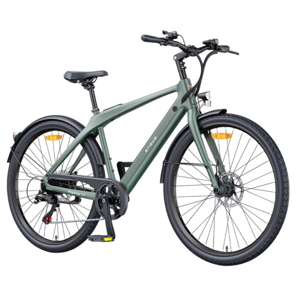 ENGWE MapFour N1 Air Electric Bike 250W Motor 36V 10Ah Battery 700*38C Spoke Tires 25km/h Max Speed 100km Range Front & Rear Mechanical Disc Brake Shimano 7-speed Torque Sensor LCD Color Display - Green
