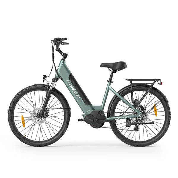Foride Urbano 1 Electric Bike 250W Mid-drive Motor 36V 13Ah Battery 26 inch Tires 25km/h Max Speed 110km Range Hydraulic Disc Brake Suspension Fork with Lockout Shimano 7-speed