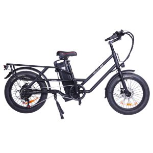 GOGOBEST GF200 Electric Bike 500W Motor 48V 15.6Ah Battery 20*3.0 inch Tires 45km/h Max Speed 80km Max Range Mechanical Disc Brakes Shimano 7-speed LCD Display - Black