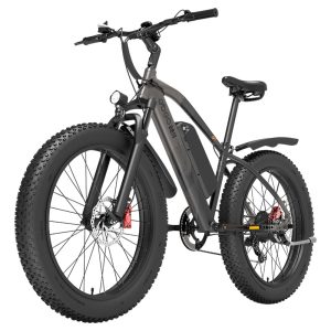 GOGOBEST GF600 Plus Electric Bike 1000W Motor 48V 20Ah 26*4.0 inch Tires 45km/h Max Speed 150km Range Hydraulic Disc Brake Oil Spring Suspension Shimano 7-speed - Black Grey