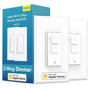 Apple official website recommended.. Neutral Wire Required: The Smart 3 Way Dimmer Switch Kit includes a Master & Add-on Switch. Please make sure your electric box has a neutral wire(in white color) before purchasing. If you are not sure
