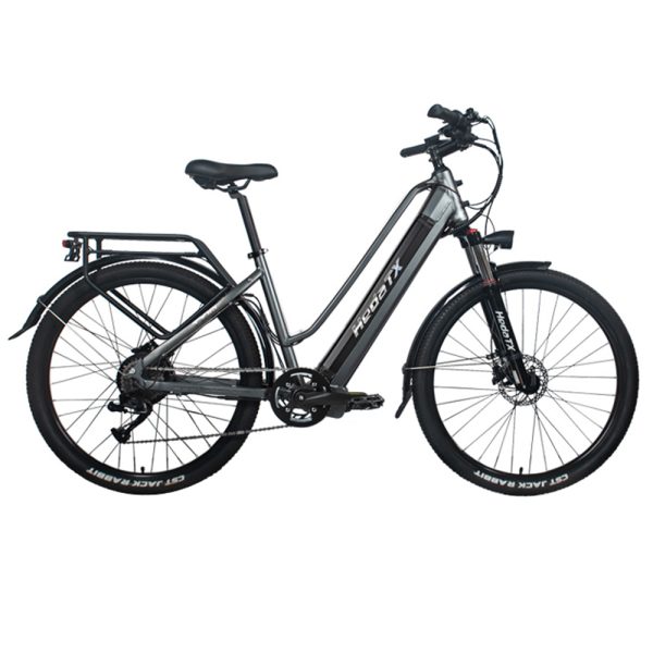 Heda TX TX10 Electric Bike 500W Motor 48V 19.2AH Battery 27.5*2.4-inch Tire 40km/h Max Speed 80km Range Hydraulic Disc Brake Shock-absorbing Front Fork Colorful LCD Display - Grey