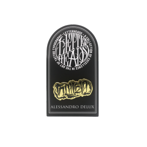 <p>Grab this gold collectable Letterheads Pin with lettering by artist Alessandro Delux!  </p> <ul> <li> <span>LETTERHEADS #2 - Alessandro Delux - @alessandrodeluxtattoo </span> <br> </li> </ul>