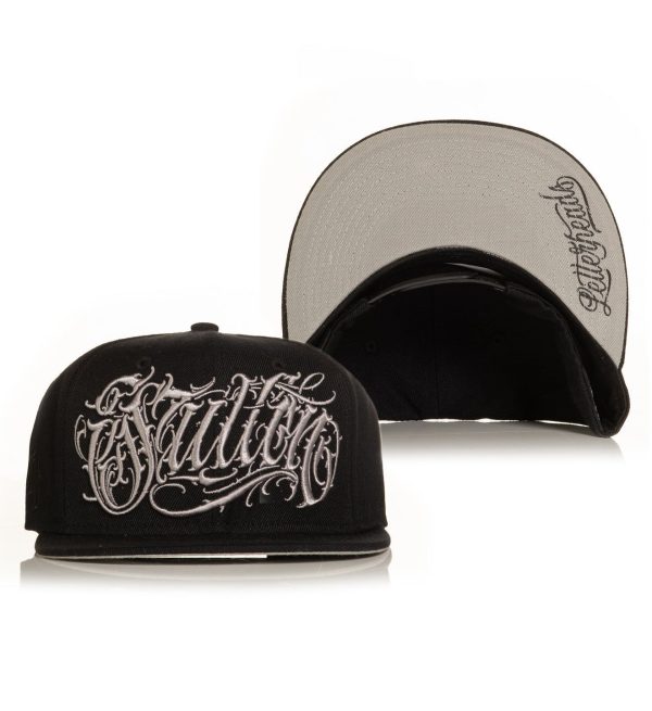 Letterheads is BACK and with El Pichi Letras Hat kicking things off! This black snapback hat features puff embroidery Sullen logo in grey
