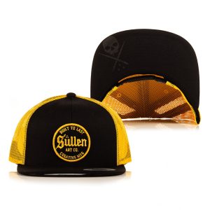 <p>This lasting hat has a sewn on patch on the front with yellow lettering and outline. It also has a dark grey sullen badge on the underbill! <br> </p> <ul> <li>Flex-Fit Snapback </li> <li>Polyester/Wool blended body </li> <li>Woven patch center front </li> <li>Woven label at back </li> <li>Imported </li> </ul>